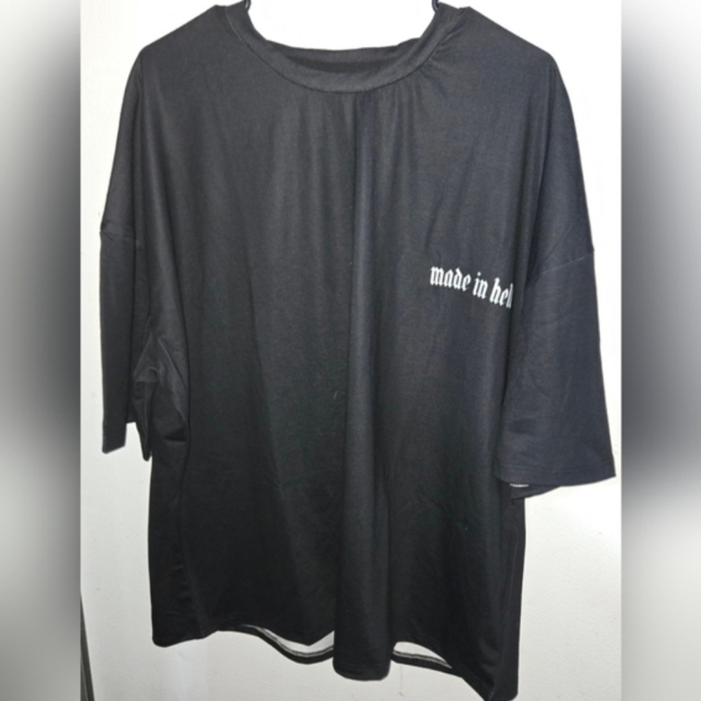 ❤️ NWOT Black Oversized T-Shirt Duval Clothinh Sz XXL